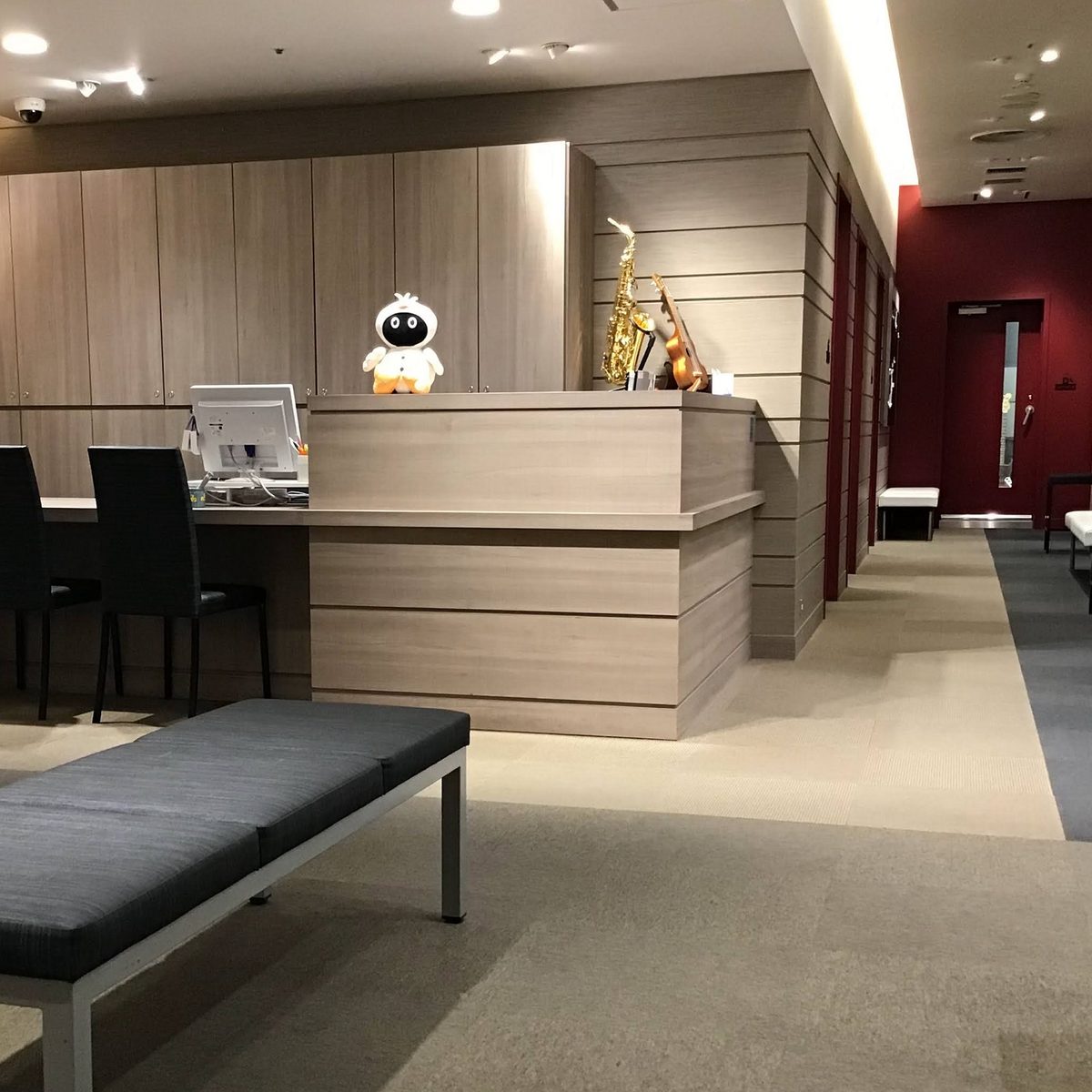 ヤマノミュージックサロン北戸田の受付・待合